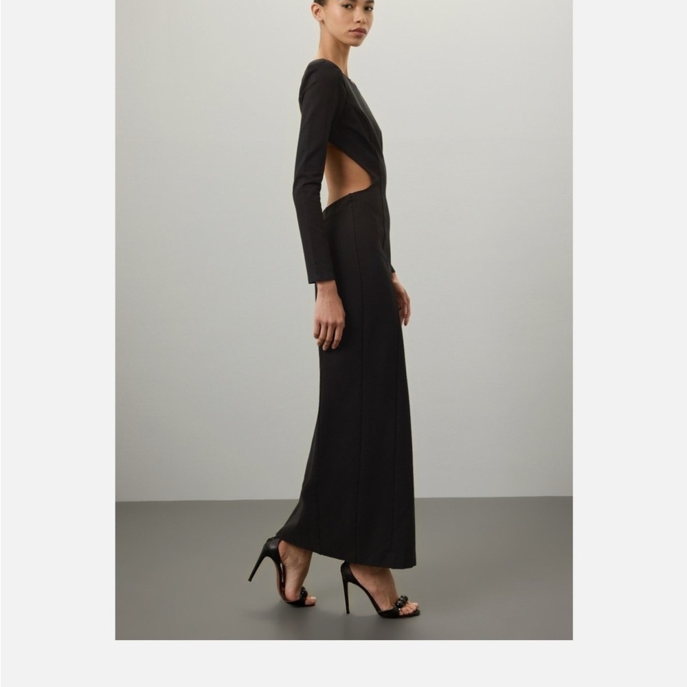 NICHOLAS Black Backless Gown